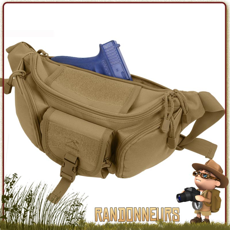 Ceinture Banane Tactique Coyote Rothco - La pochette Rothco est une pochette ceinture banane robuste idéale pour un kit EDC Ceinture Banane Tactique Coyote Rothco - La pochette Rothco est une pochette ceinture banane robuste idéale pour un kit EDC