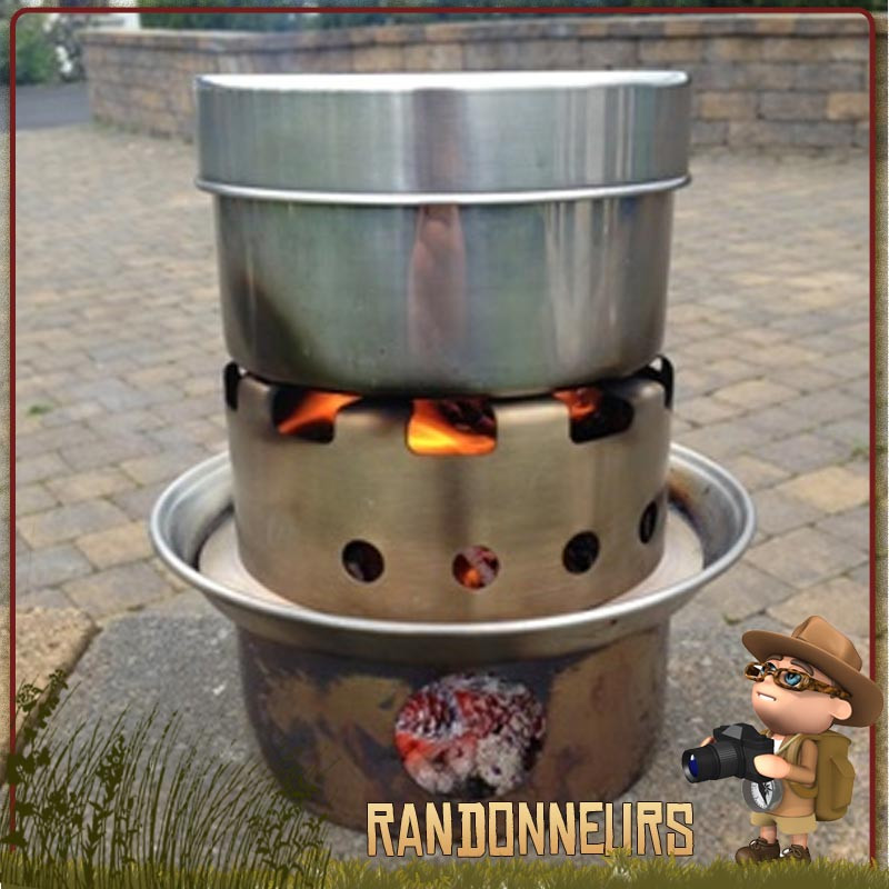 Réchaud Bois Hobo Stove Small bouilloire trekker inox Kelly Kettle