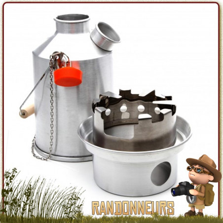 bouilloire réchaud bois kelly kettle trekker inox bushcraft base camp