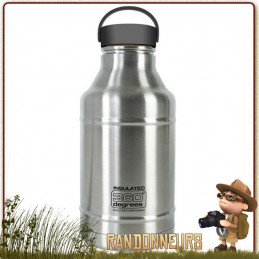 Bonbonne Isotherme Growler 180 cl 360 Degrés acier inoxydable double paroi sans vernis toxique