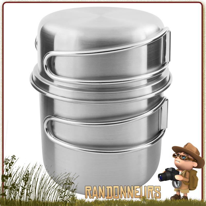 Set Pot Inox 500 ml Tatonka handle mug 50cl randonnee bushcraft