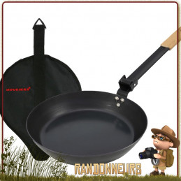 CASSEROLE ANTI-ADHESIVE NOIRE AVEC 2 POIGNEES REPLIABLES 20CM