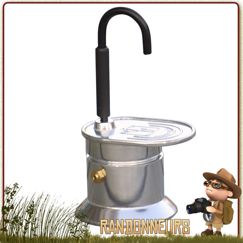 Cafetière Expresso 1 Tasse Basic Nature auminium de bivouac randonnée bushcraft