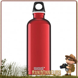 Gourde trekking Aluminium TRAVELLER 60 cl SIGG Rouge