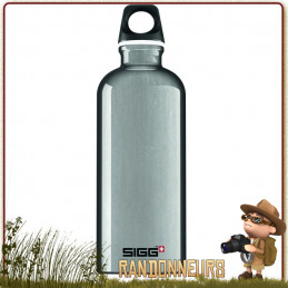 Gourde de randonnée aluminium TRAVELLER 0.6 Litres de SIGG assure robustesse et légèreté pour les randonneurs