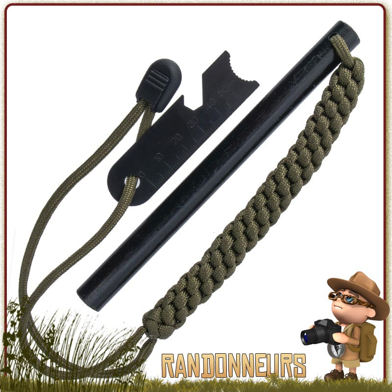 Pierre A FEU, Kit de Survie Firesteel 7 en 1, Allume Feu avec