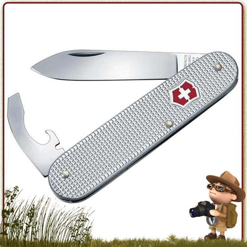 Couteau Victorinox BANTAM ALOX Gris 5 fonctions et 2 pièces pour randonneurs