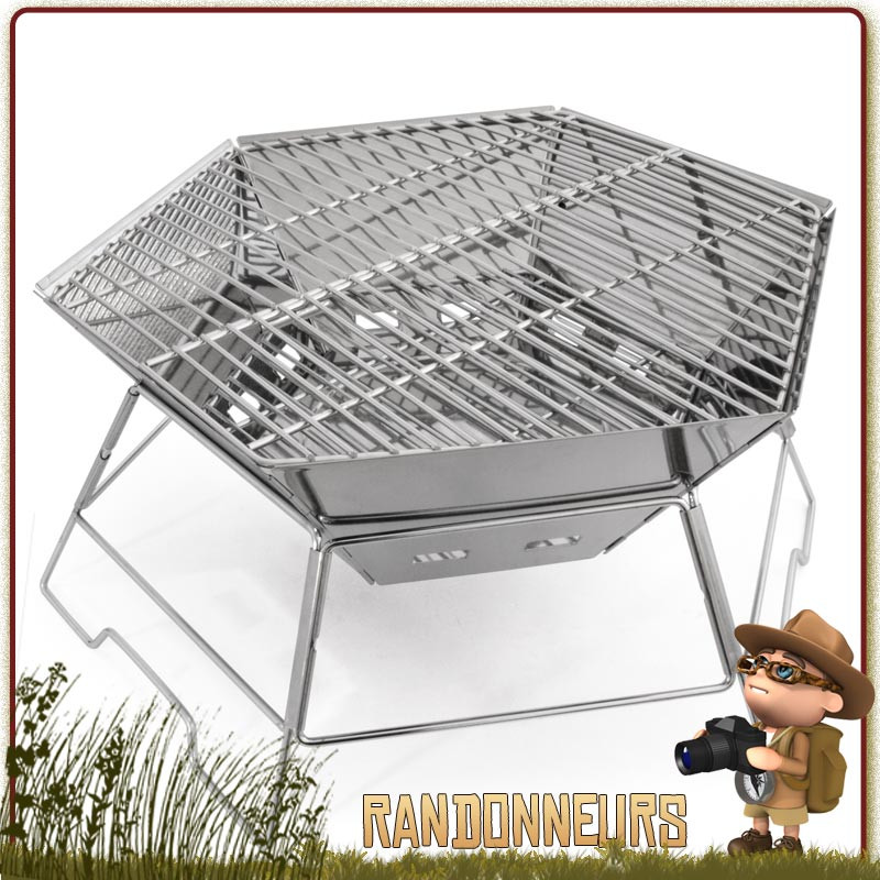 Barbecue à charbon de bois transportable Camping - La Poste