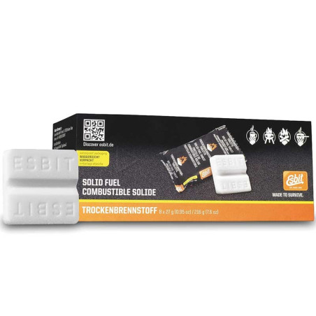 TABLETTE HEXAMINE ESBIT 8 x 27g COMBUSTIBLE RECHAUD BIVOUAC