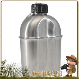 Gourde randonnée camping avec housse noire 1L - Achat vente pas