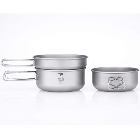 POPOTE TITANE 3 PIECES KEITH SOLO ULTRA LEGERE