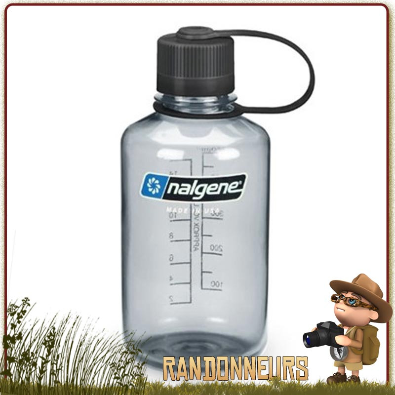 Bouteille de randonnée Nalgene Petite Ouverture 50cl GRISE