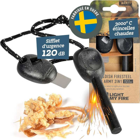 PIERRE A FEU SURVIE FIRESTEEL LIGHT MY FIRE NOIR