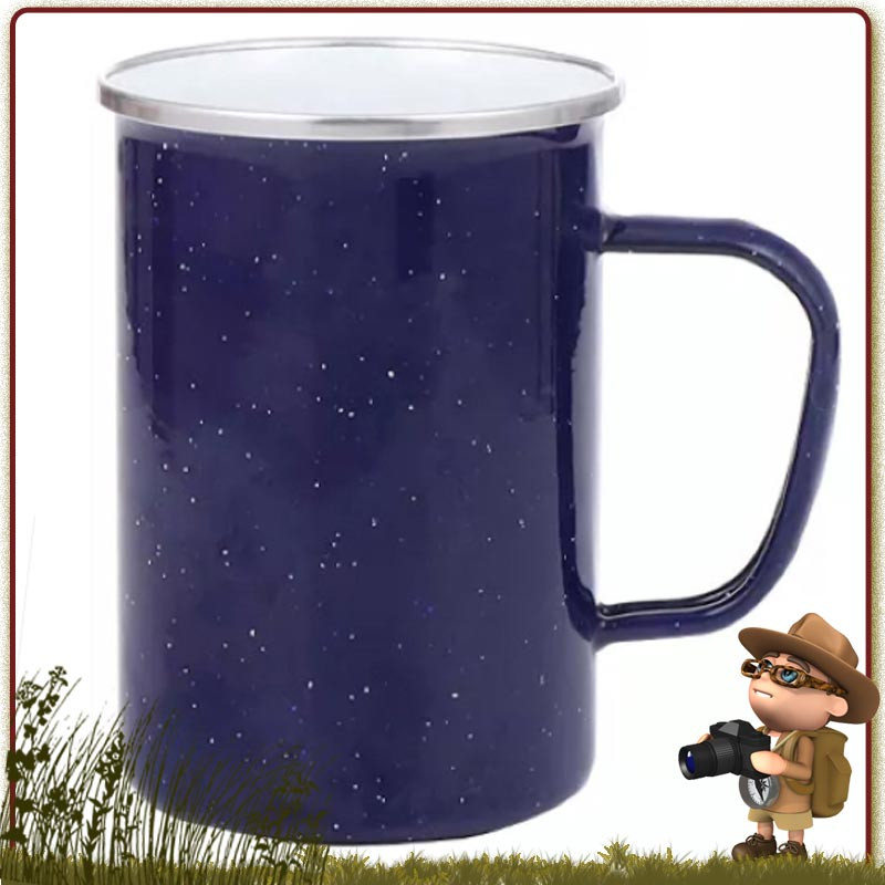 Tasse Tôle Acier Émaillée Bleue 55 cl origin outdoor bivouac bushcraft