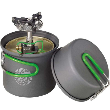 Pack Optimus Crux Lite Solo avec réchaud 3000W et popote Terra Solo 0,6 L ultra léger