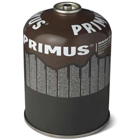 Cartouche gaz Primus Winter Gas 450g spécial hiver -22°C norme EN417 valve filetée trek en montagne