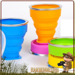 Tasse Silicone Pliante avec couvercle 20 cl Outdoor Gear ultra légere pour randonner