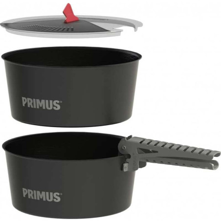 Set popote Primus LiTech 2.3L batterie cuisine camping aluminium anodisé casseroles couvercle passoire randonnée bivouac