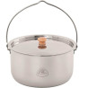Pot inox Ottawa 6L Robens faitout camping feu de camp poignée bois suspension crochet
