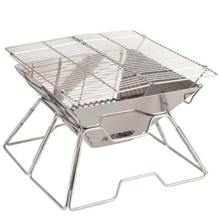 Grill Wayne Robens barbecue camping pliable inox charbon bois compact