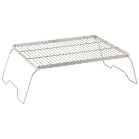 Grill trépied Combo Lassen Robens inox grande grille pliable feu de camp camping