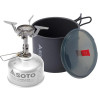 Kit cuisson SOTO Amicus sans piezo avec popote New River 1L compact pour randonnée et bivouac