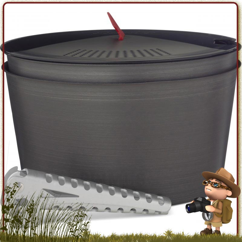 Popote aluminium anodisé LiTech 2.3 litres Primus randonnée légère