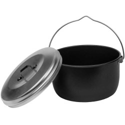 Trangia Billy 4,5 L noire antiadhésive, grande popote bushcraft et camping familial grand volume