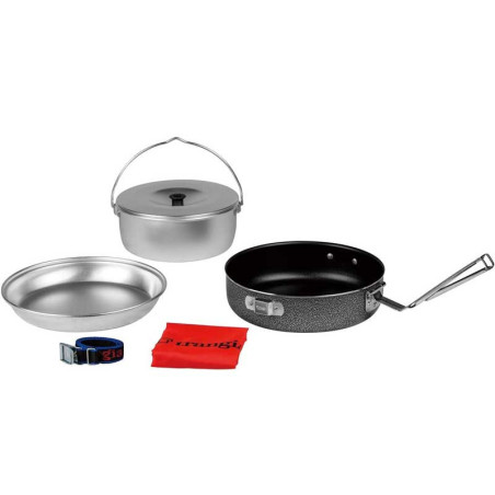 Set Trangia Camping Set 124-T avec billy 1 L, poêle, assiette et accessoires pour randonnée, camping et bivouac