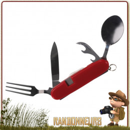 Set Couteau et Couverts de Camping compact et léger couteau, fourchette et cuillère détachables en deux parties