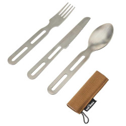 Set de couverts inox Tatonka Cutlery Set I bushcraft bivouac randonnée camping durable