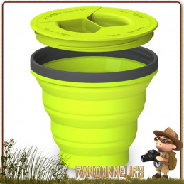 SET TASSE ET BOL XSEAL and GO LARGE SEA TO SUMMIT silicone alimentaire sans bpa ultra léger pour randonner et trekking