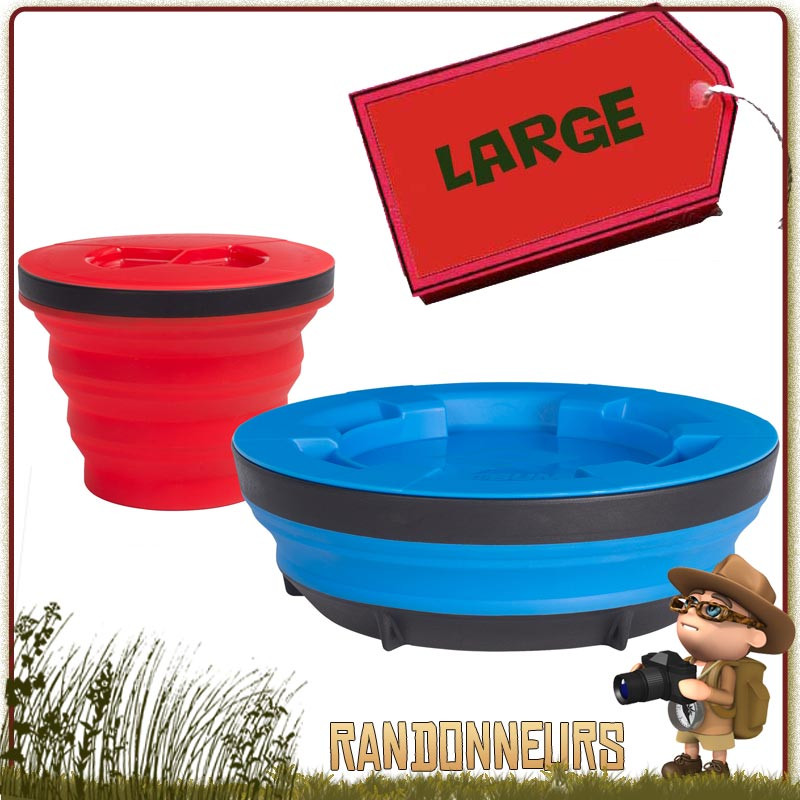 SET TASSE ET BOL XSEAL and GO LARGE SEA TO SUMMIT silicone alimentaire sans bpa ultra léger pour randonner et trekking