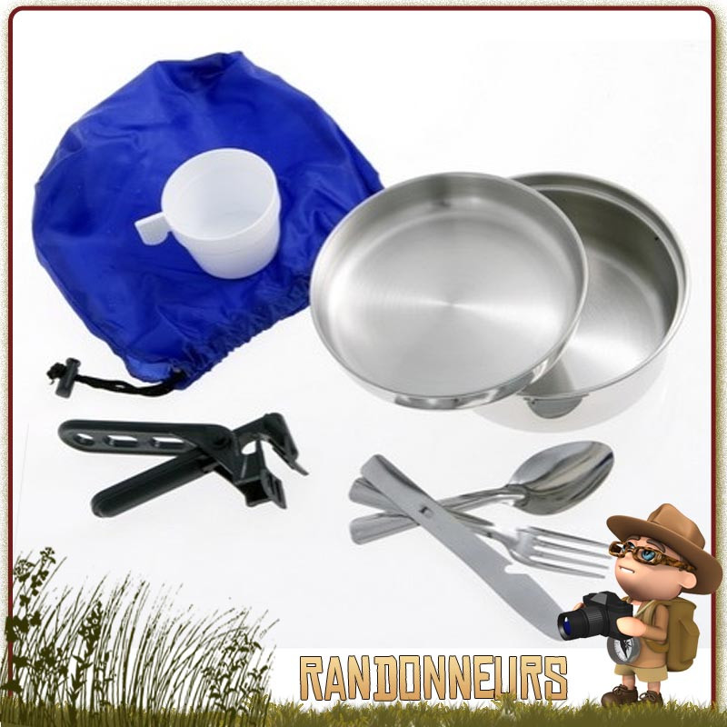 Assiette Camping acier Inoxydable 18 cm CAO de randonnée bushcraft