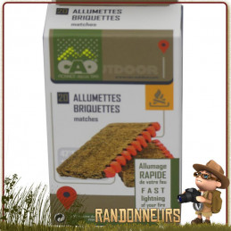 Lot 4 Boites Allumettes Imperméables CAO allume feu bushcraft survie