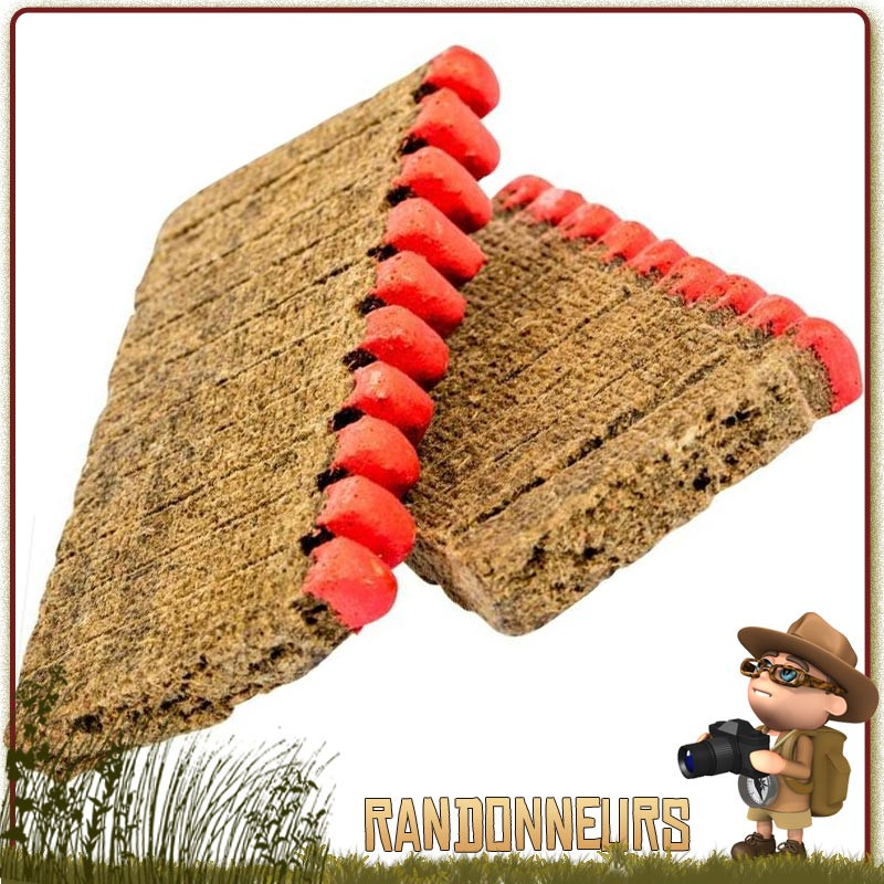 Allumettes Briquettes CAO kit allume feu bushcraft survie randonnée