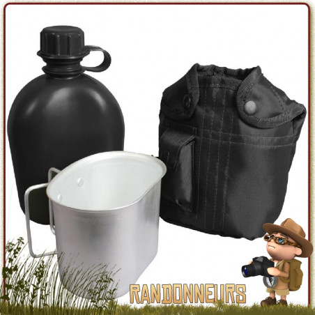 1L Militaire Gourde Extérieur Camping Bouteilles Housse et
