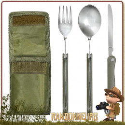 Couteau de camping armée avec couverts Bivouac