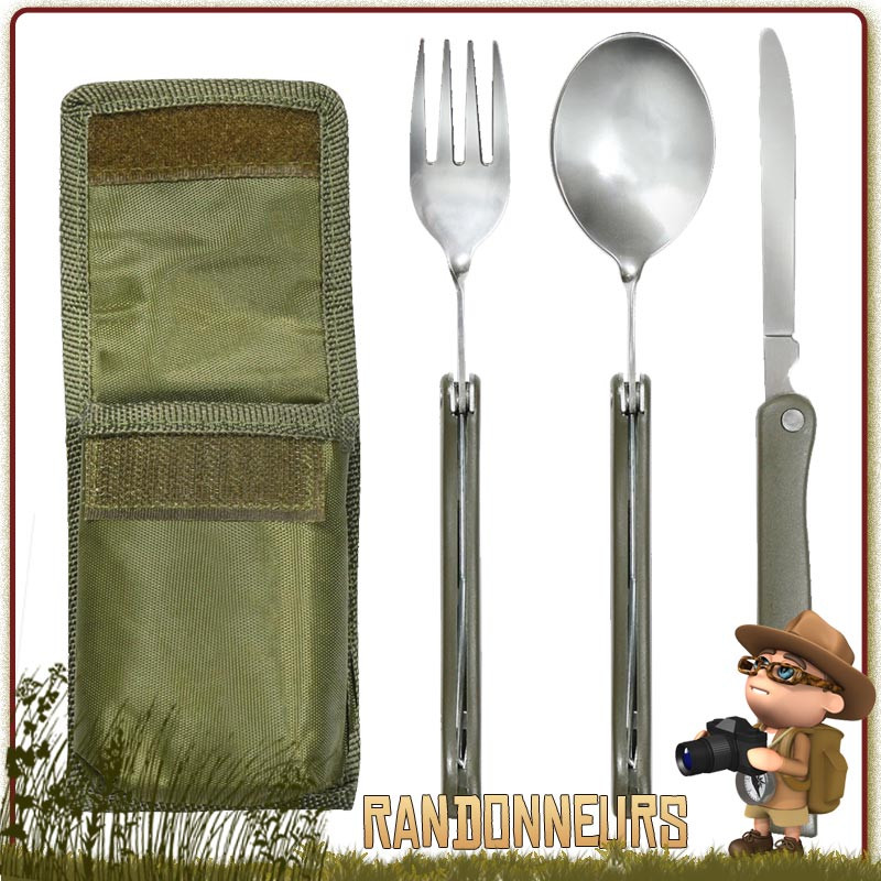 Set de Couverts Armée Rothco avec housse nylon ceinturon militaire