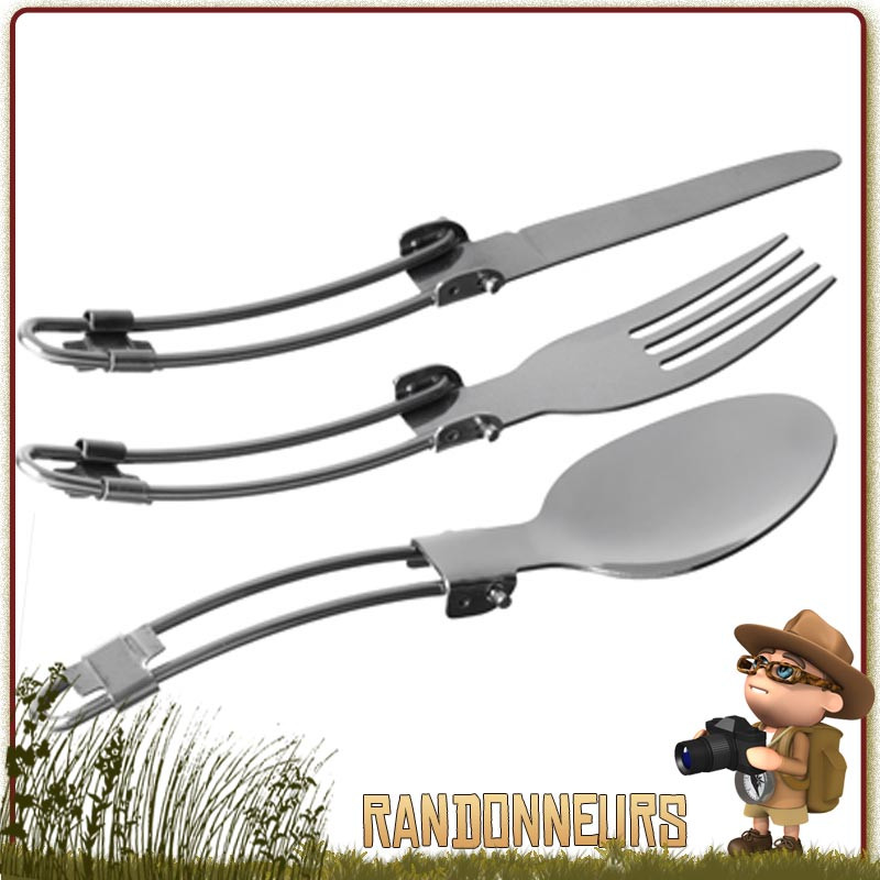 Kit couverts en acier inox - Achat de couvert camping