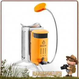 réchaud bois CampStove 2 Biolite convertir la chaleur en électricité pour recharger batterie nomade et téléphone portable