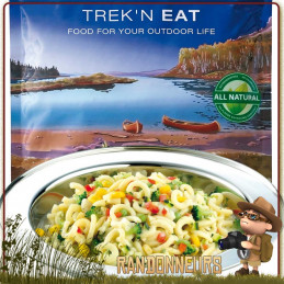 Sachet de repas lyophilisé végétarien Pâtes Primavera aux Légumes variés Trek'n Eat trekking et randonnée