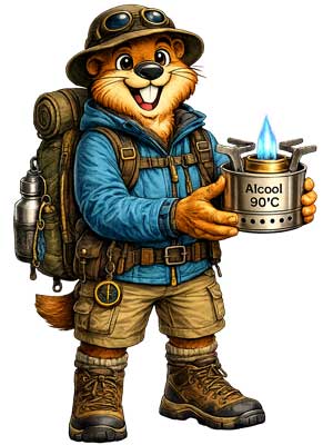Réchaud alcool liquide et combustible solide pour randonnée, trekking et bivouac léger.