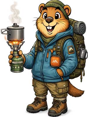 Réchaud multi combustible pour randonnée, trekking, expédition et bivouac toutes saisons.